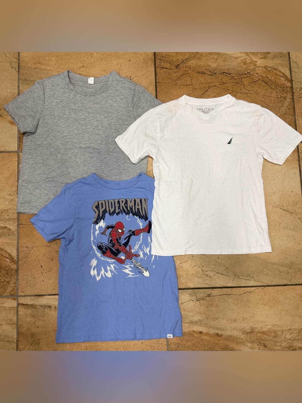 Marvel Spider-Man Blue Graphic Tee - Gray & White Shirts Lot
